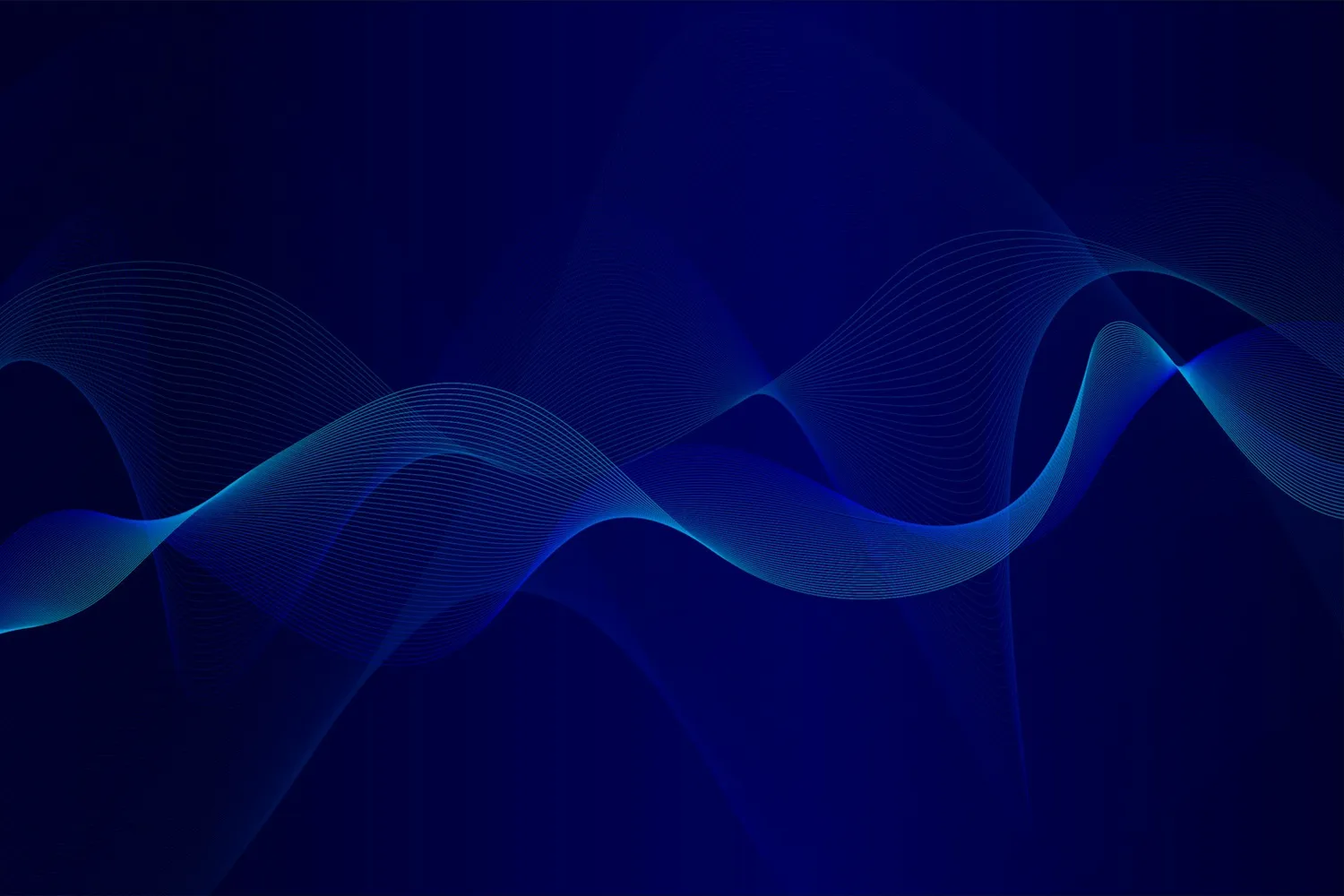 Ondes bleues sur fond sombre, évoquant un flux de données continu