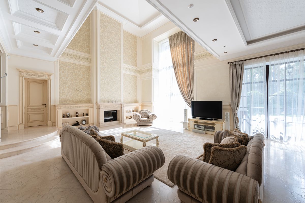Salon élégant d'un appartement haut de gamme