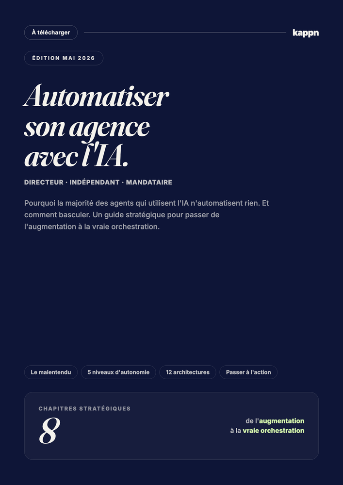 Couverture du guide Automatiser son agence immobilière avec l'IA