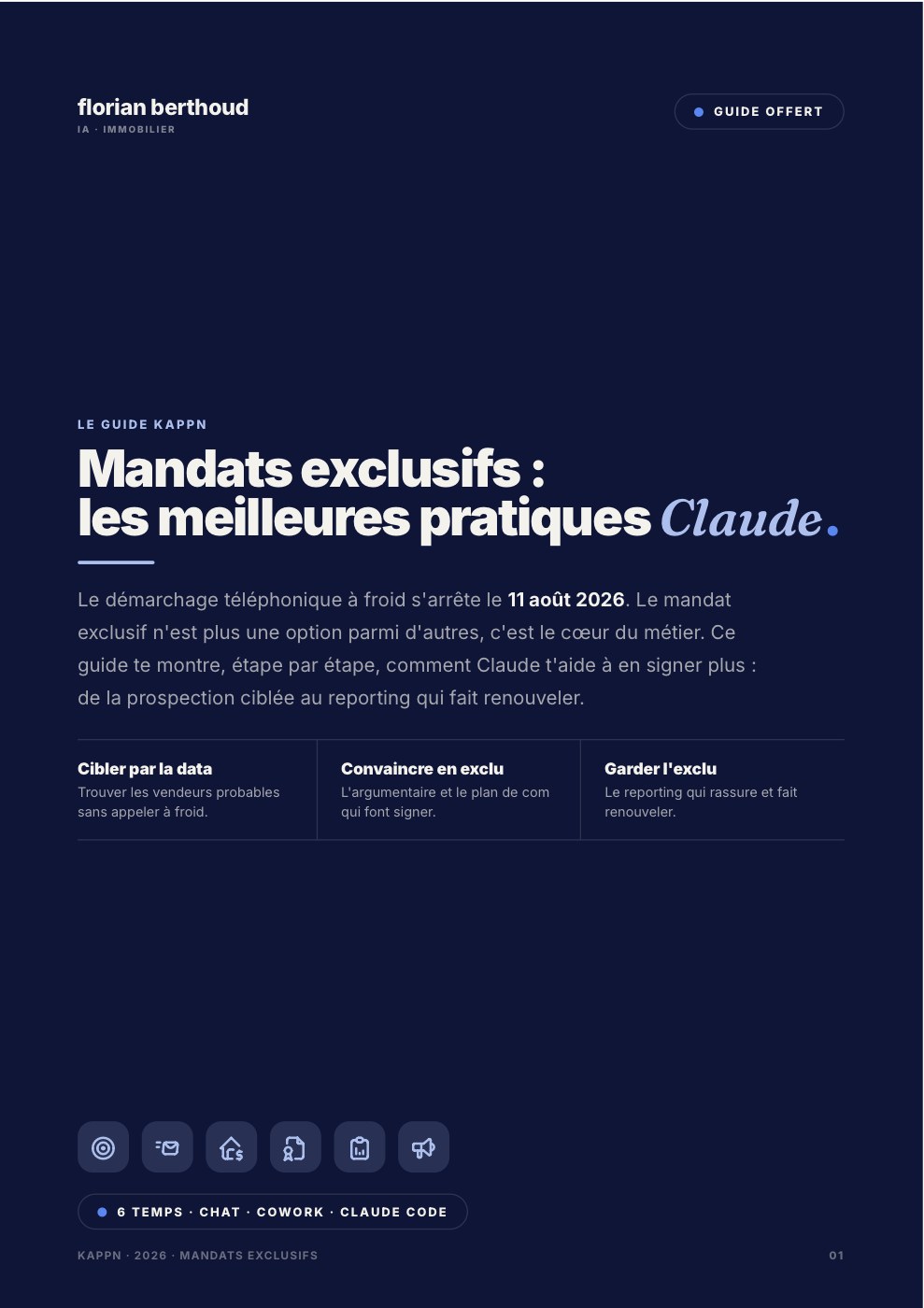 Couverture du guide Mandats exclusifs : les meilleures pratiques Claude